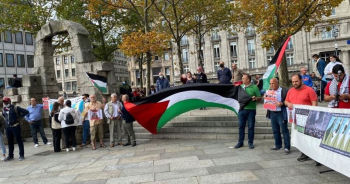 Sit-in de solidarité avec les prisonniers palestiniens dans une ville allemande