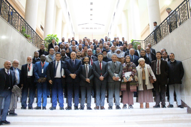 The heads of the parliamentary blocs in Algeria receive the delegation of the League of Parliamentarians for Al-Quds 