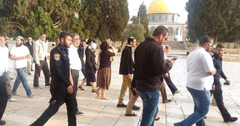 53 settlers storm the Aqsa Mosque under the protection of Zionist security