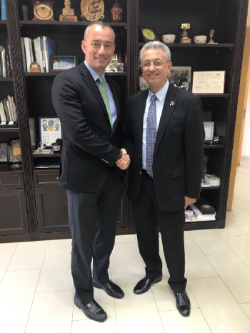 MP Mustafa Barghouti receives Mladenov and discusses with him the seriousness of the situation in Gaza