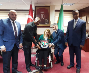A delegation from the Executive Body of the League visits the Ambassador of South Africa