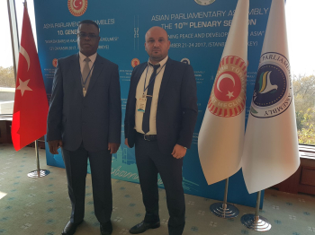 The participation of the Executive General Director of the League of Parliamentarians for Al-Quds Deputy Al-Bashir Jarallah accompanied by the Secretary Eng. Abdullah Al-Beltaghi in the work of the tenth session of the Asian Parliamentary Assembly in Turkey, Istanbul – 21/11/2017